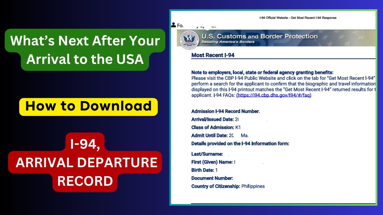How to Download Form I-94 Arrival Departure Record to the USA (Step by Step Guide)