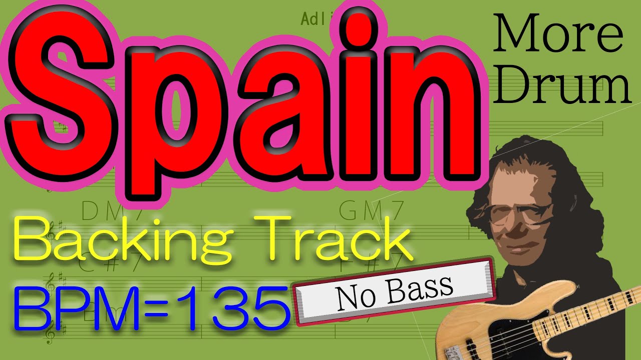 【Spain】 Backing Track for Bassist (No Bass /More Drum!!)