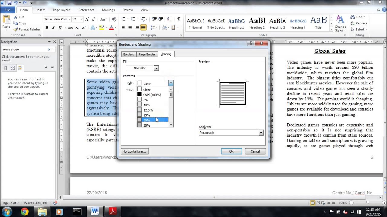 IGCSE ICT | MS Word | Paper 2 | 2015 | May/June