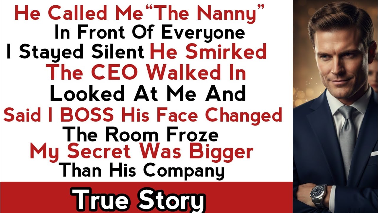 My Husband Introduced Me as His Nanny at the Party — Then the CEO Called Me “Boss