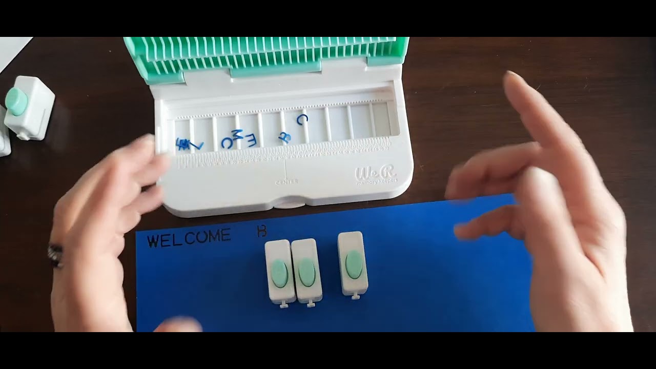 We R Memory Keepers Word Punch Board demonstration. How to reduce spacing.