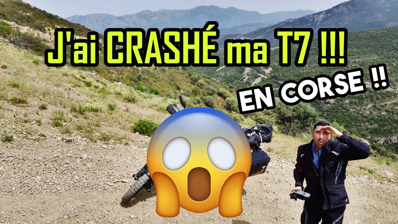 J'ai crashé ma T7 en Corse 😱 !!! Road trip moto en Corse - EP05