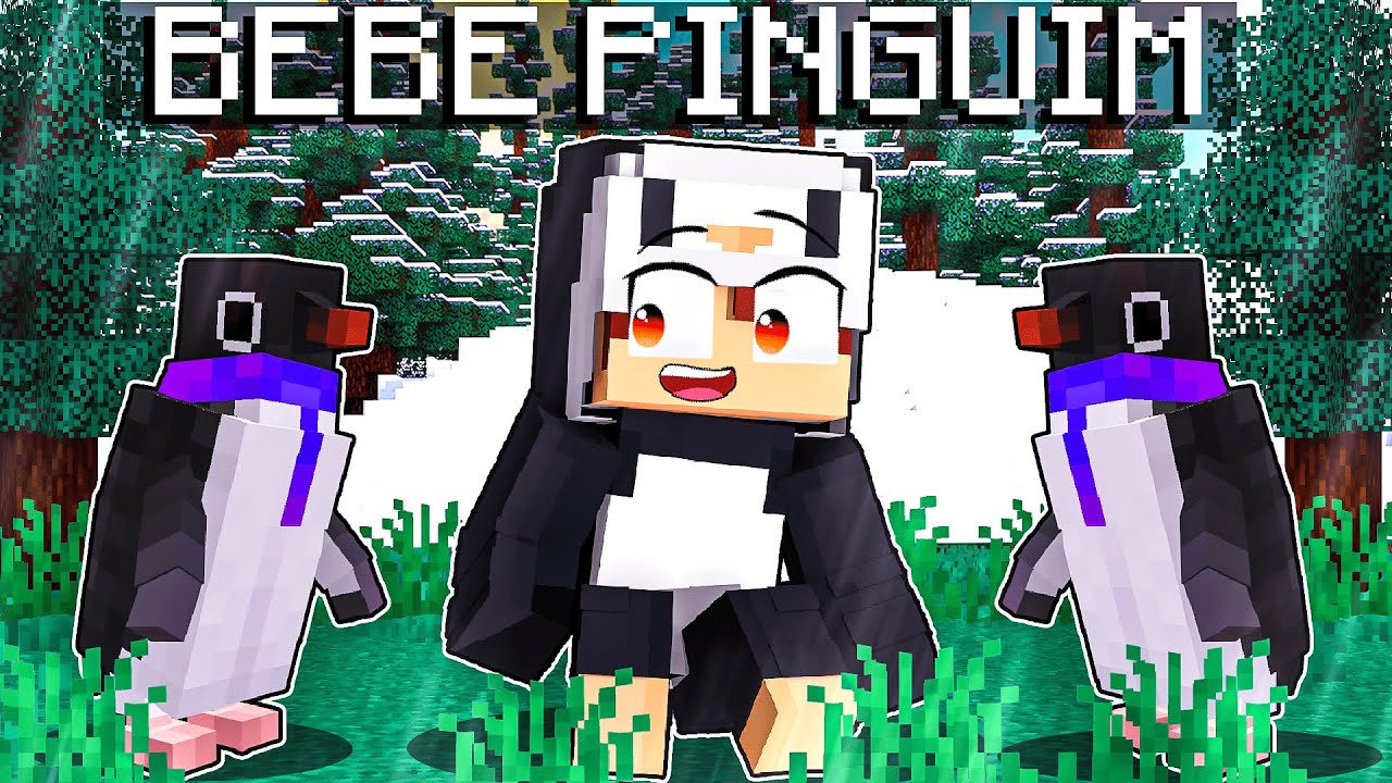 NASCI como um BEBÊ PINGUIM no Minecraft