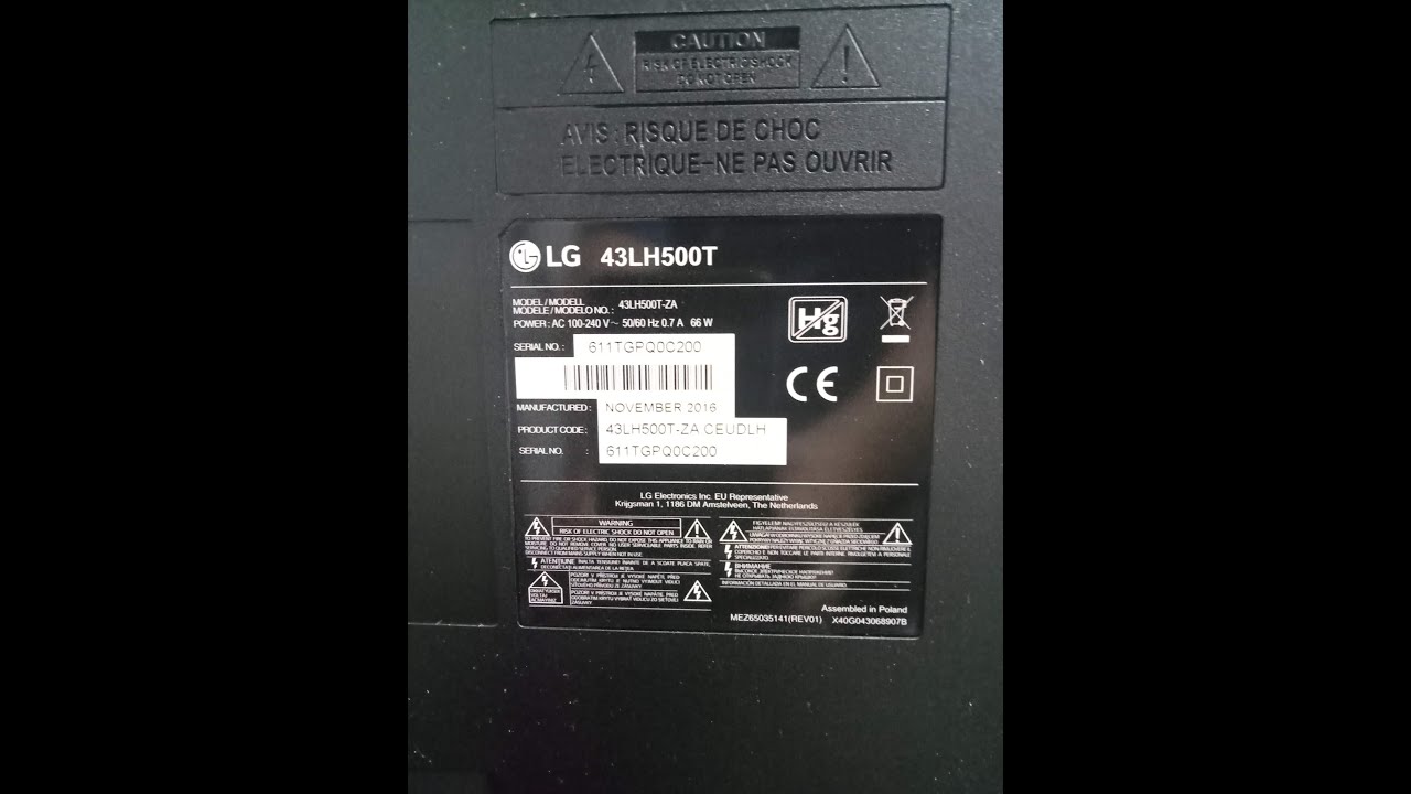 TV Lg Problemas , se escucha pero no se ve, SOLUCIONADO