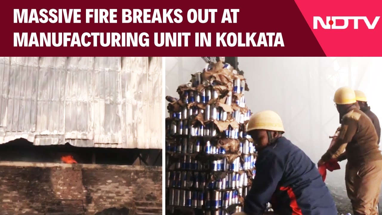 Massive Fire Breaks Out At Manufacturing Unit In Kolkata’s Anandapur