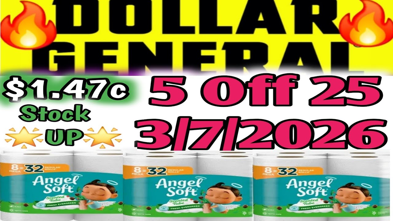 07.03.2026 Купоны Dollar General на этой неделе #5скидок25 #dollargeneral #купоны