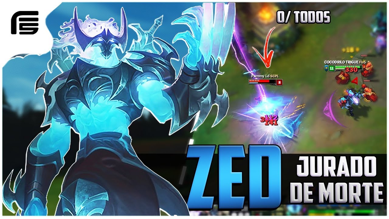 ZED JURADO DE MORTE GAMEPLAY - MID INIMIGO NEM60y