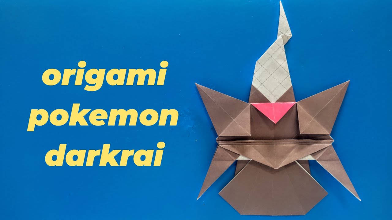 How To Fold Paper Origami Pokemon Darkrai Easy - Origami Pokemon Legendary Easy