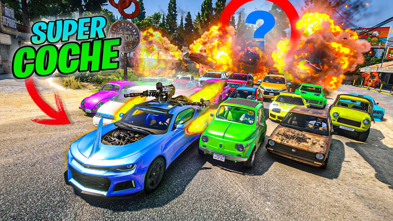 EL ÚLTIMO EXPLOTA CON COCHES ALEATORIOS! HAGO TRAMPAS PARA GANAR!! - GTA 5 ONLINE