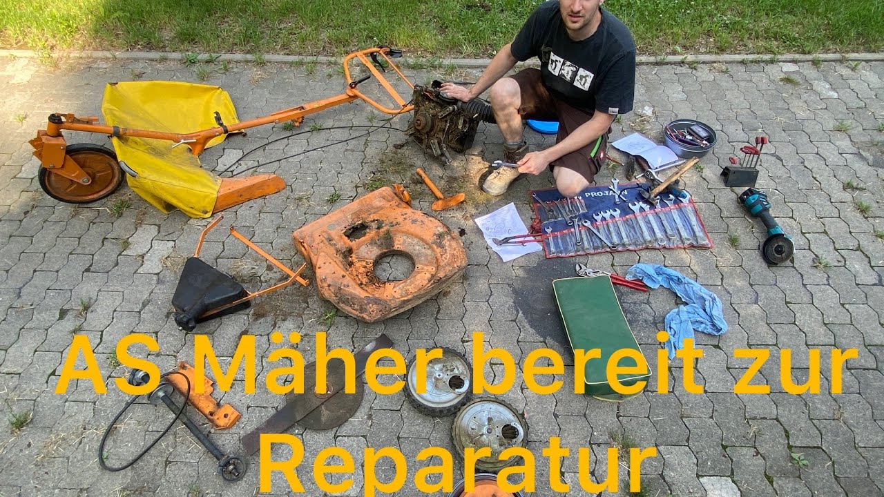 Reparatur AS Mäher #2 AS26 2T (Zerlegen und Sandstrahlen)