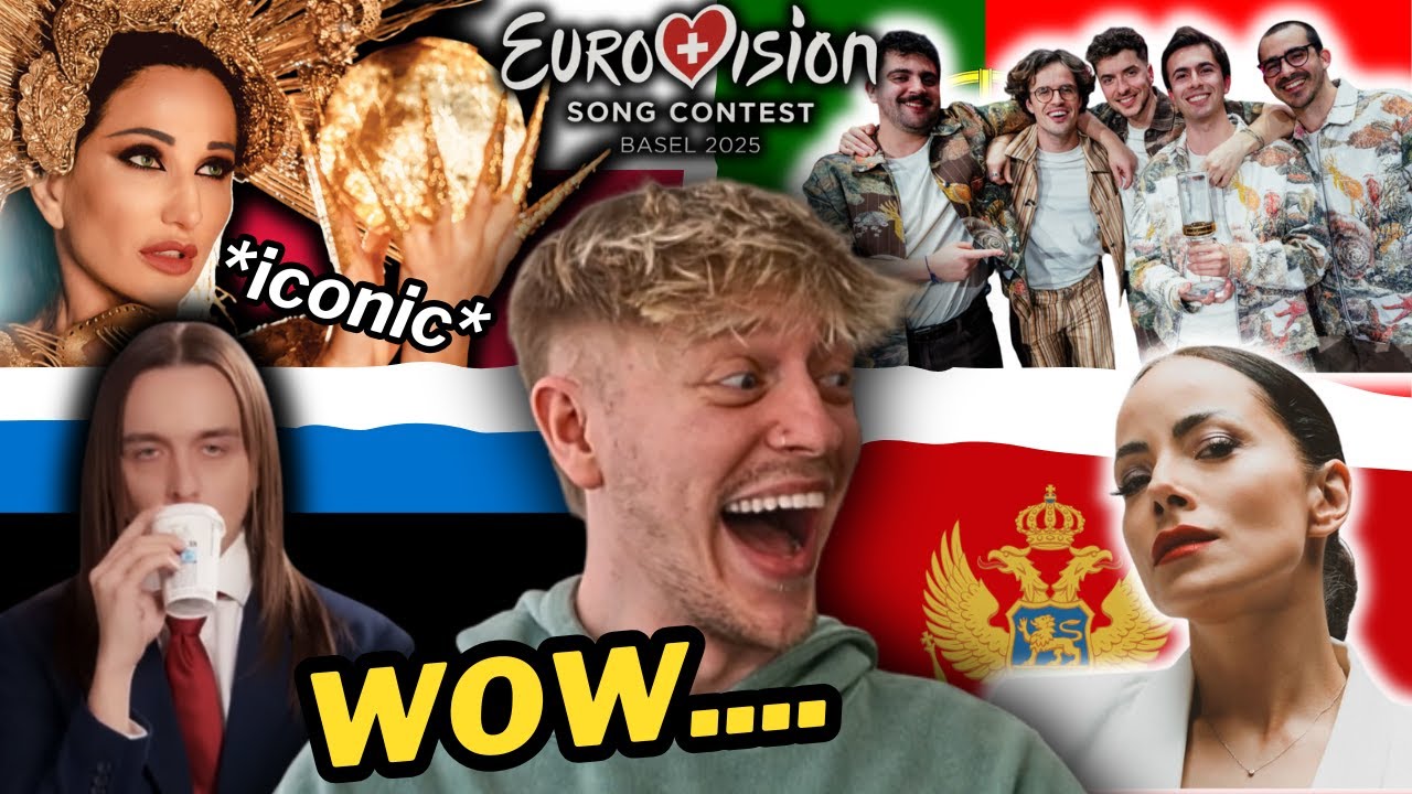 queen behaviour! POLAND, ESTONIA, PORTUGAL, & MONTENEGRO - EUROVISION 2025 REACTION