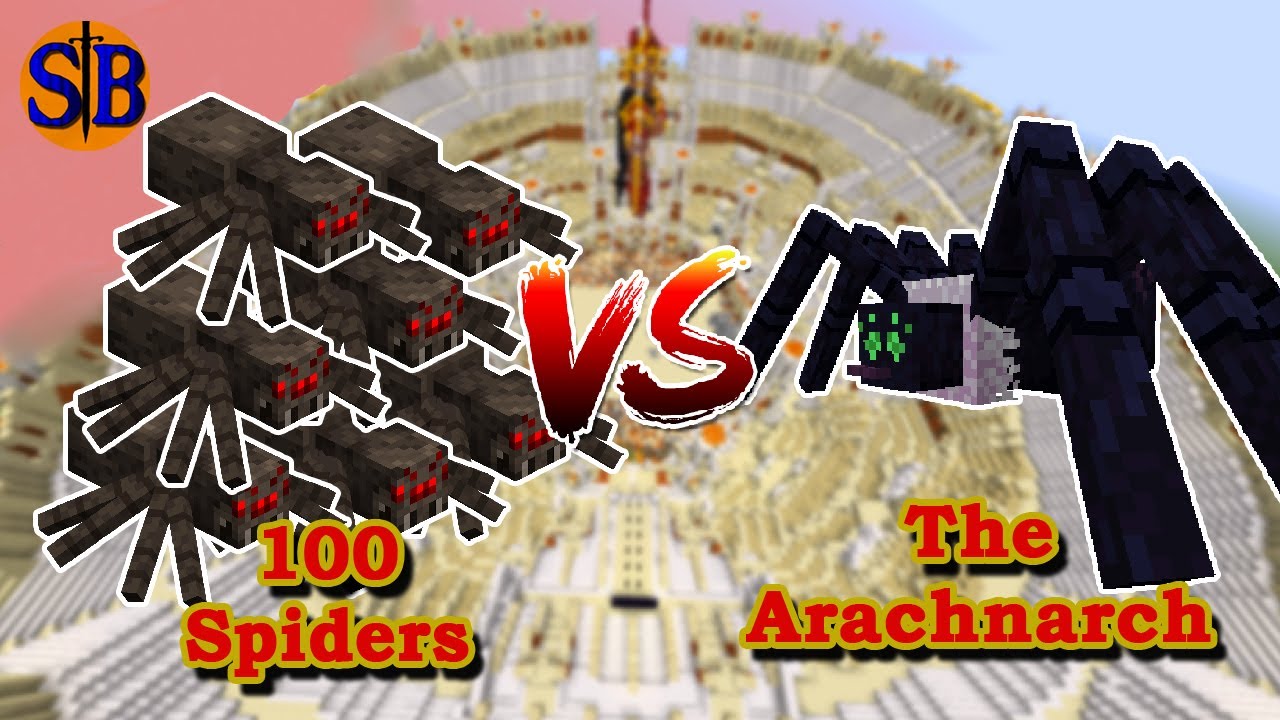 100 Spider vs Arachnarch | Minecraft Mob Battle