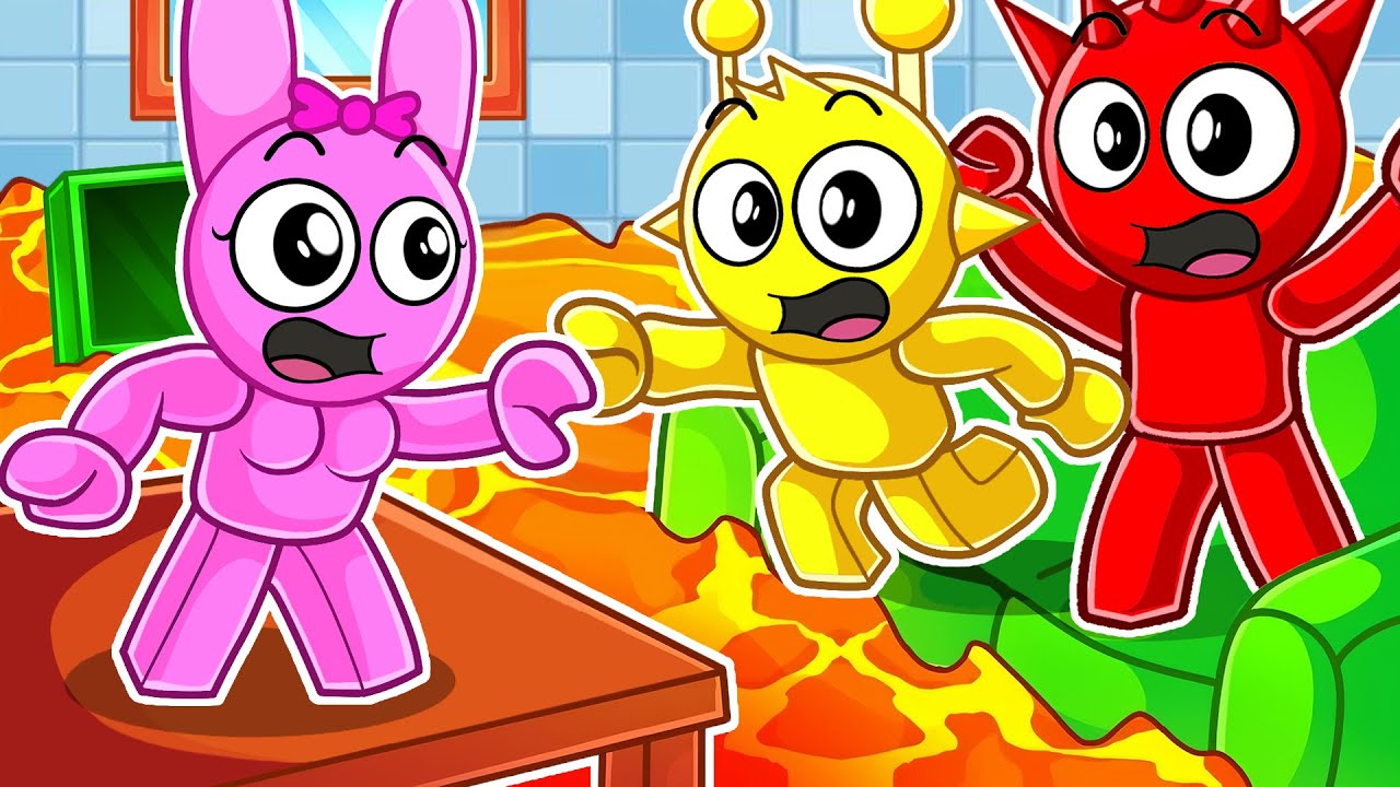 Sprunki Plays FLOOR IS LAVA in Roblox! (Can He Survive?!)