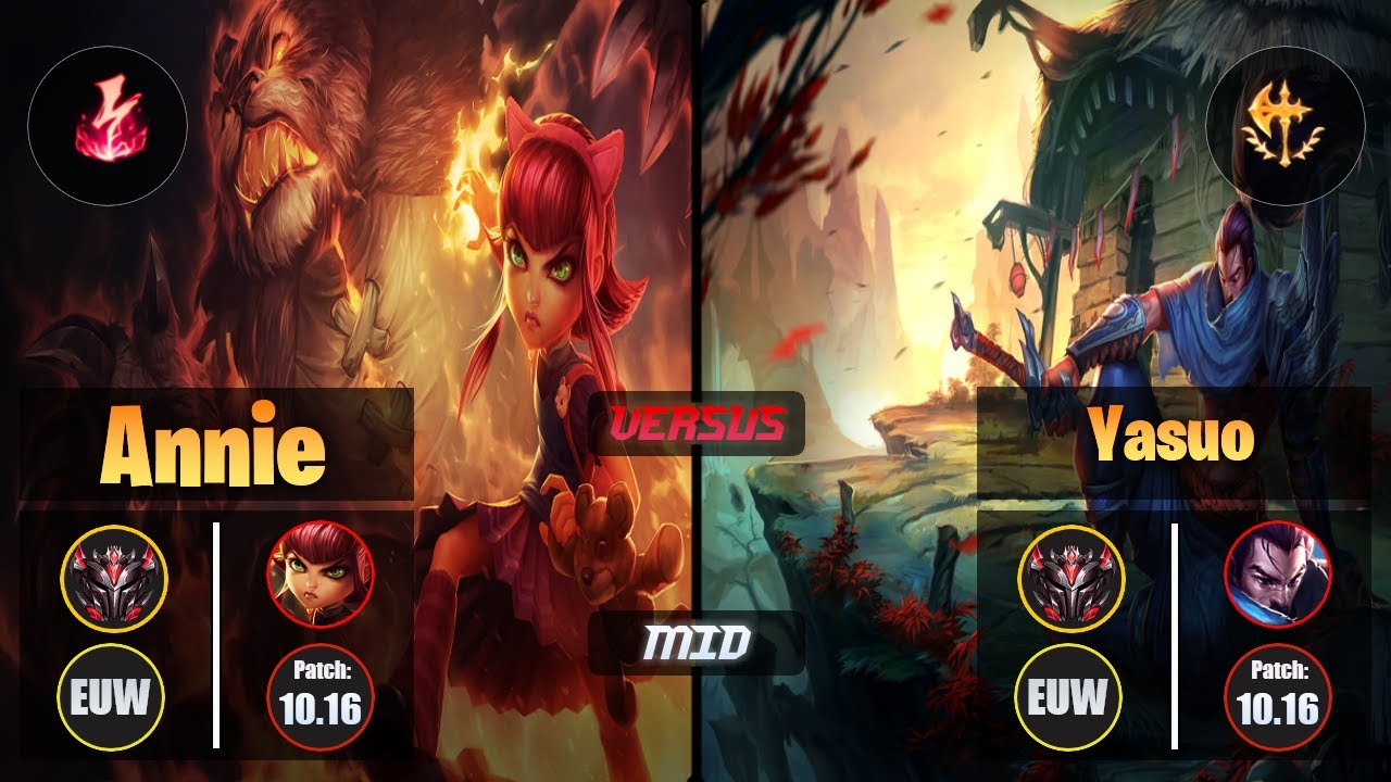 GrandMaster ANNIE [Electrocute] (Mid) VS  YASUO - Grandmaster EUW Patch 10.16