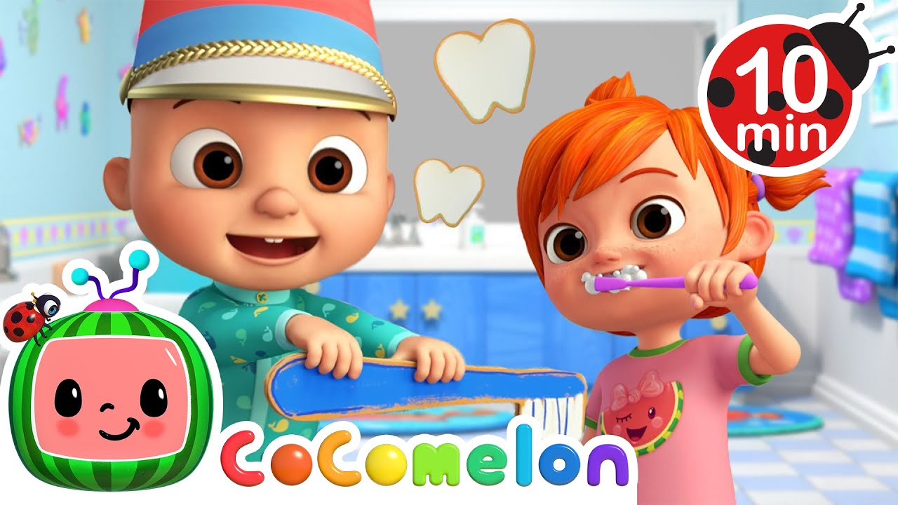 JJ Wants YOU to Brush Your Teeth 🪥 CoComelon 🍉 Sensory Play Nursery Rhymes