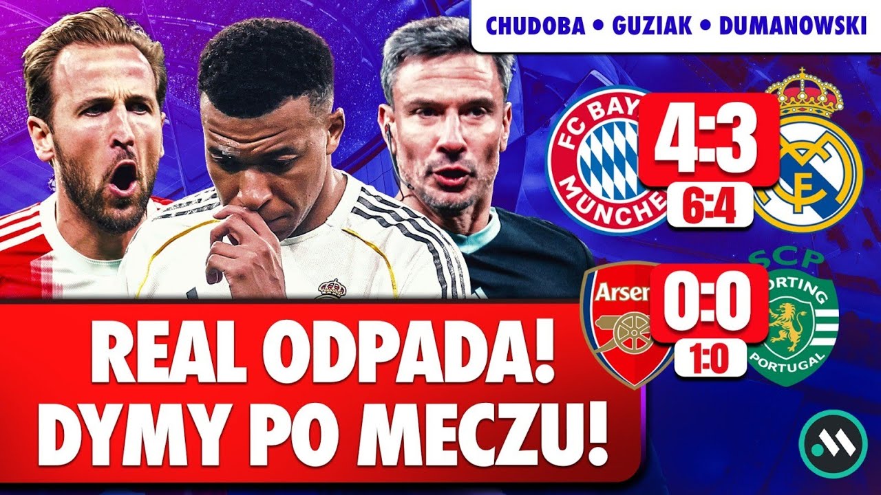 REAL ODPADA Z LIGI MISTRZ&Oacute;W! BAYERN I ARSENAL W P&Oacute;ŁFINALE