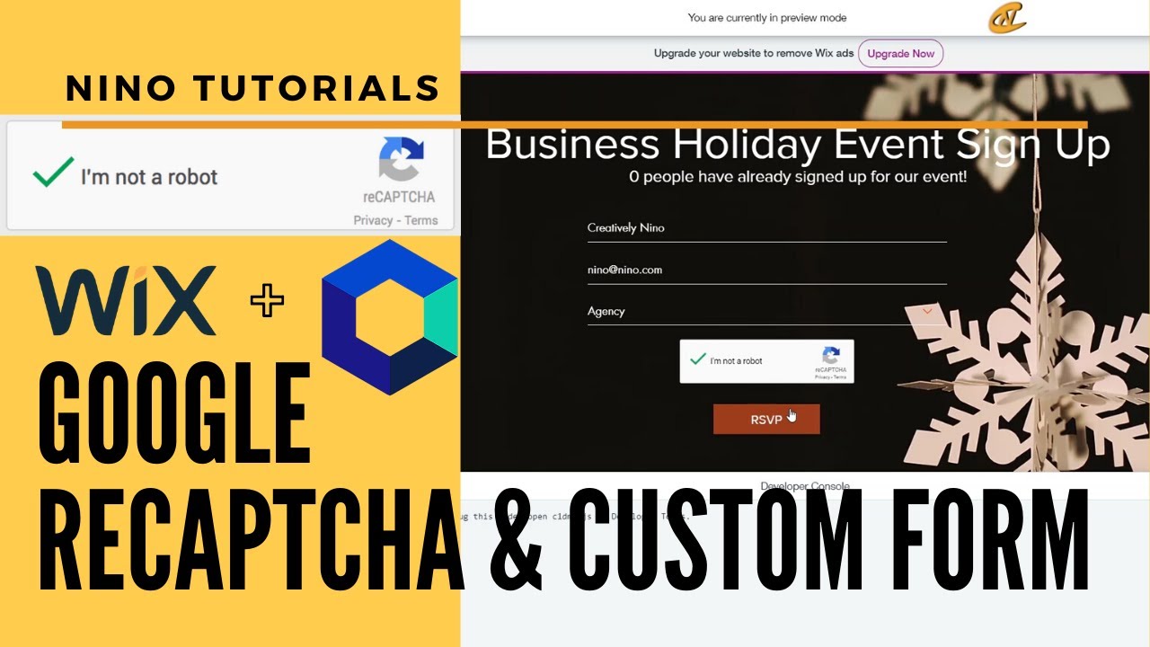Add Wix Custom Form with Google reCAPTCHA using Velo (Wix Code) - Wix Tutorial