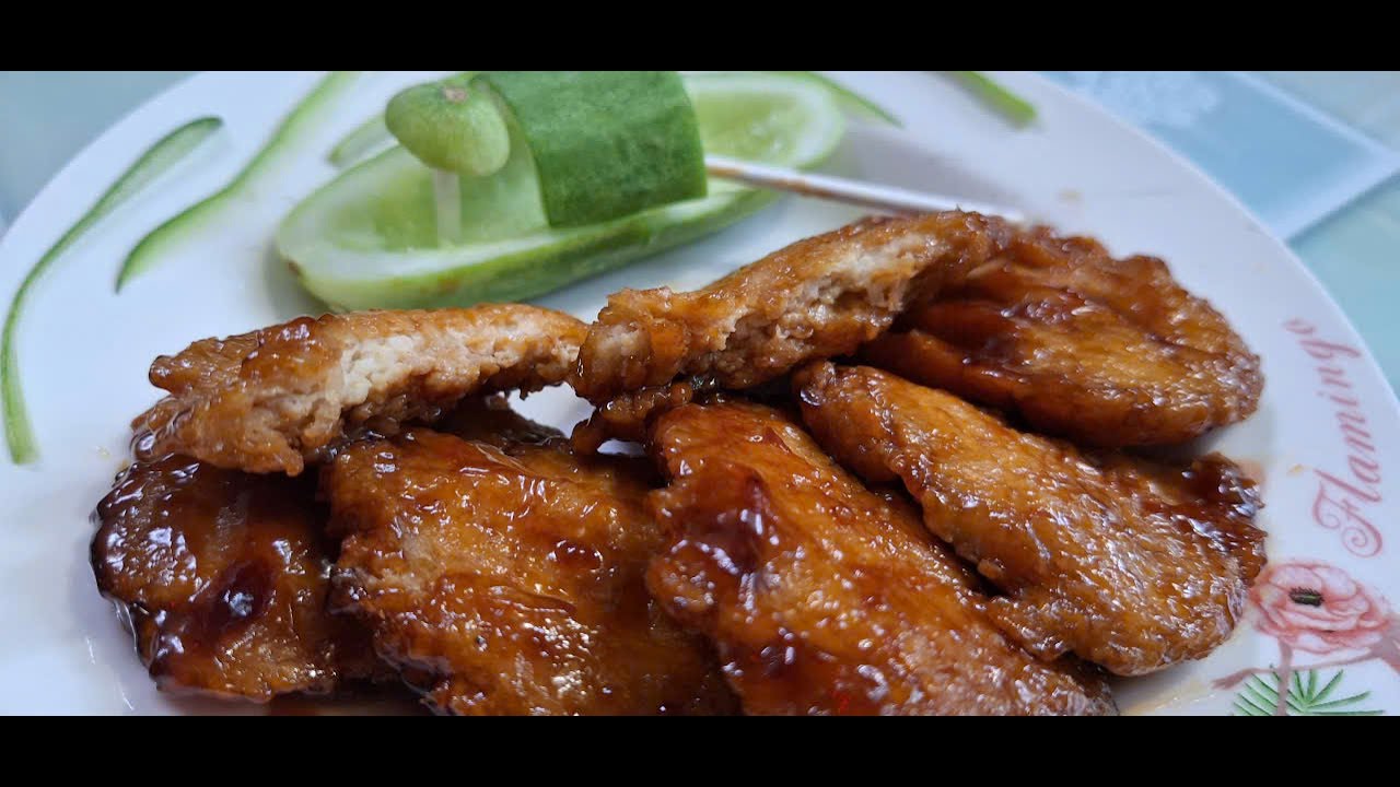 17. Sườn đậu hủ sốt dầu hào chay