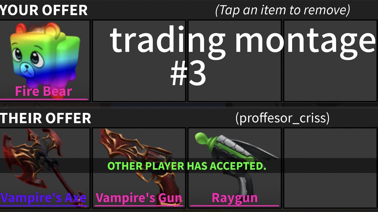 Huge flips/trades!! Trading montage #3 | Murder Mystery 2 Trading