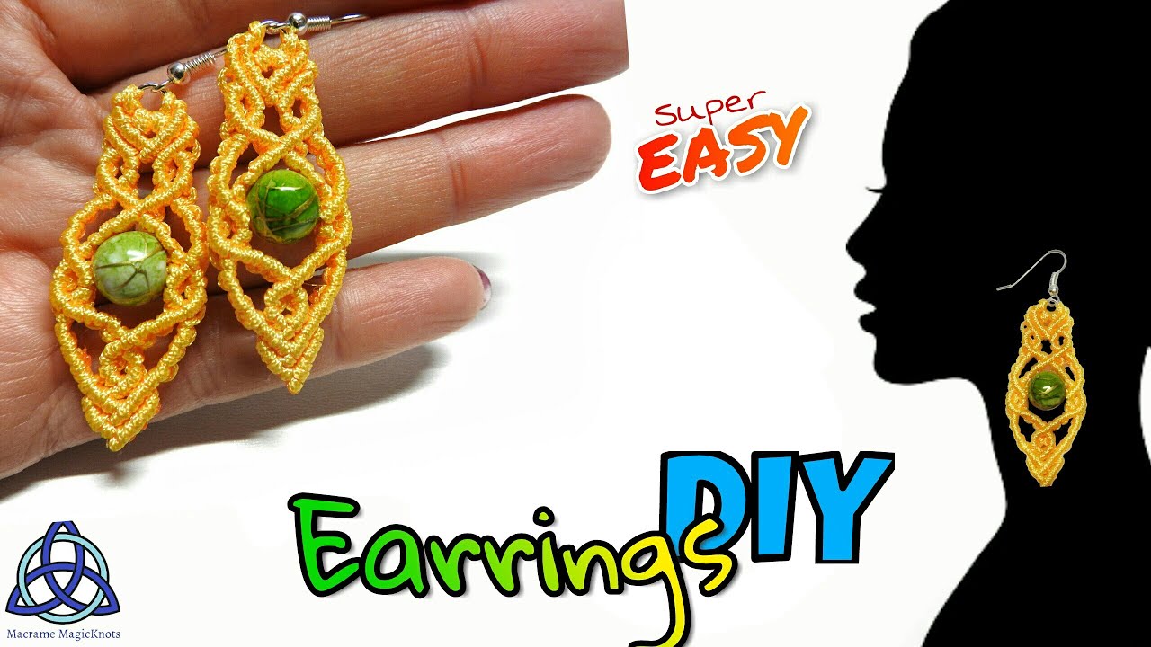 How to Make Macrame Earrings Tutorial- Make Earrings Easy