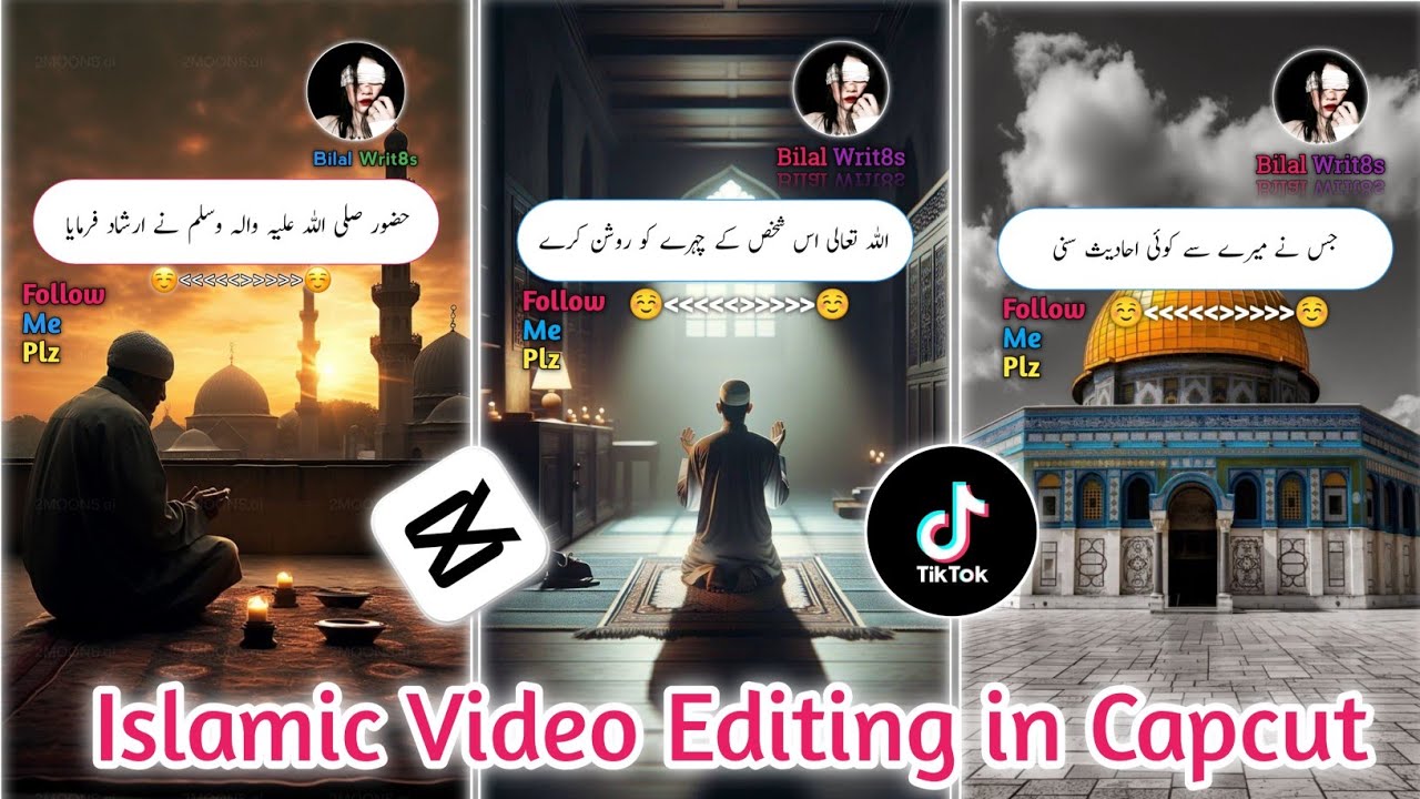 Islamic Video Editing In Capcut|| Islamic Video Kaisy Bnain|| TikTok Islamic Video Editing|Poetry