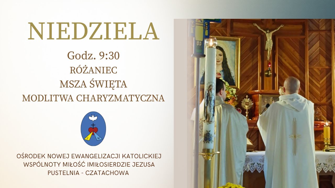 Różaniec, Msza Święta, modlitwy. Transmisja Online Czatachowa. 09.11.2025 r. Godz. 