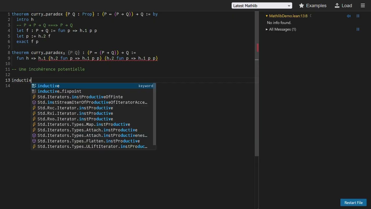 Autour du paradoxe de Curry [Lean #6]
