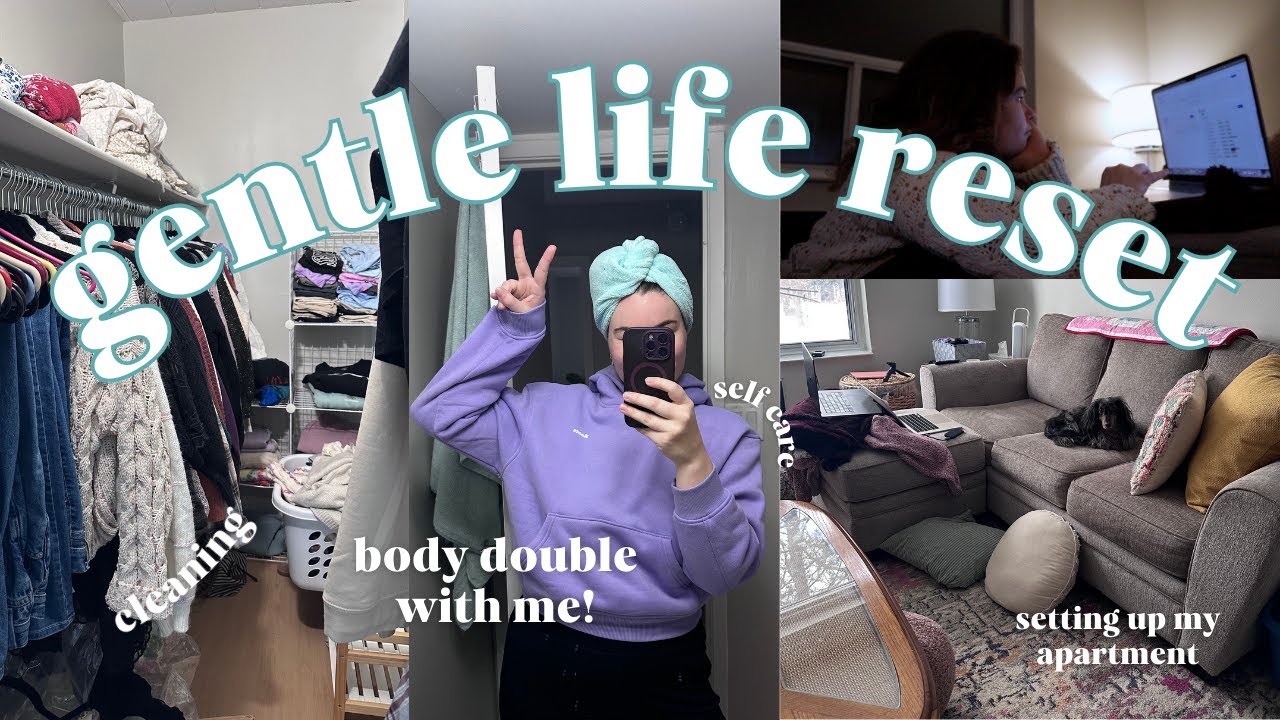 cozy gentle reset 🧹✨ setting up my new space, self care, planning, & journalling
