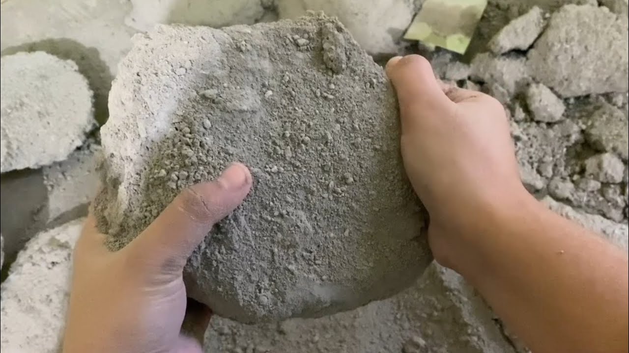 Continuous crumbling of Stoney cement dirt dry crumbling💕