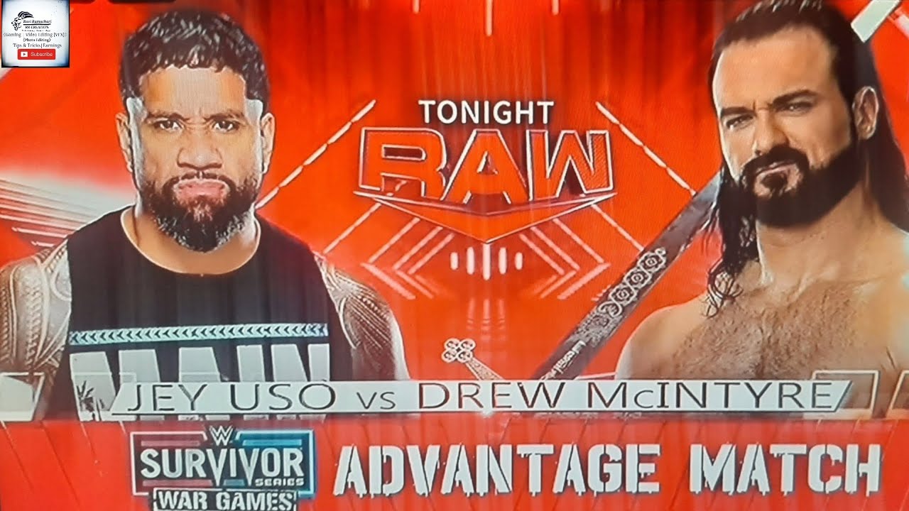 JEY USO VS. DREW MCINTYRE - WWE Raw(21-11-2023)-WWE 2K23 PS2