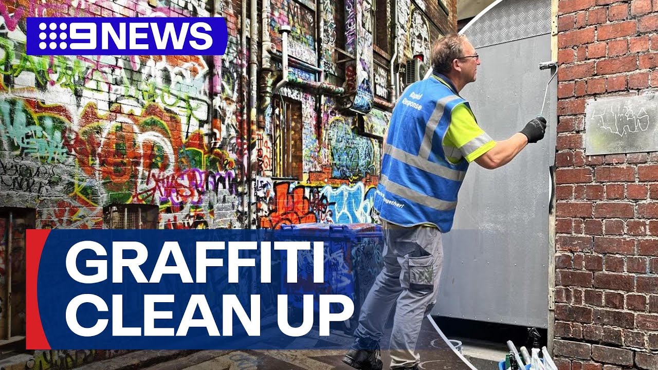 Melbourne City Council encourages public to report graffiti and vandalism | 9 News Australia