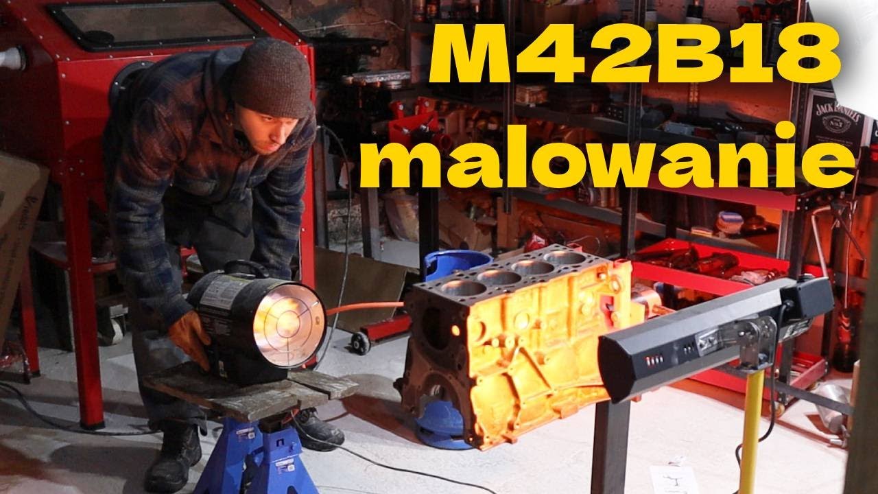 Malowanie silnika BMW M42B18 - zaczynam składać silnik do mojego BMW e36 touring