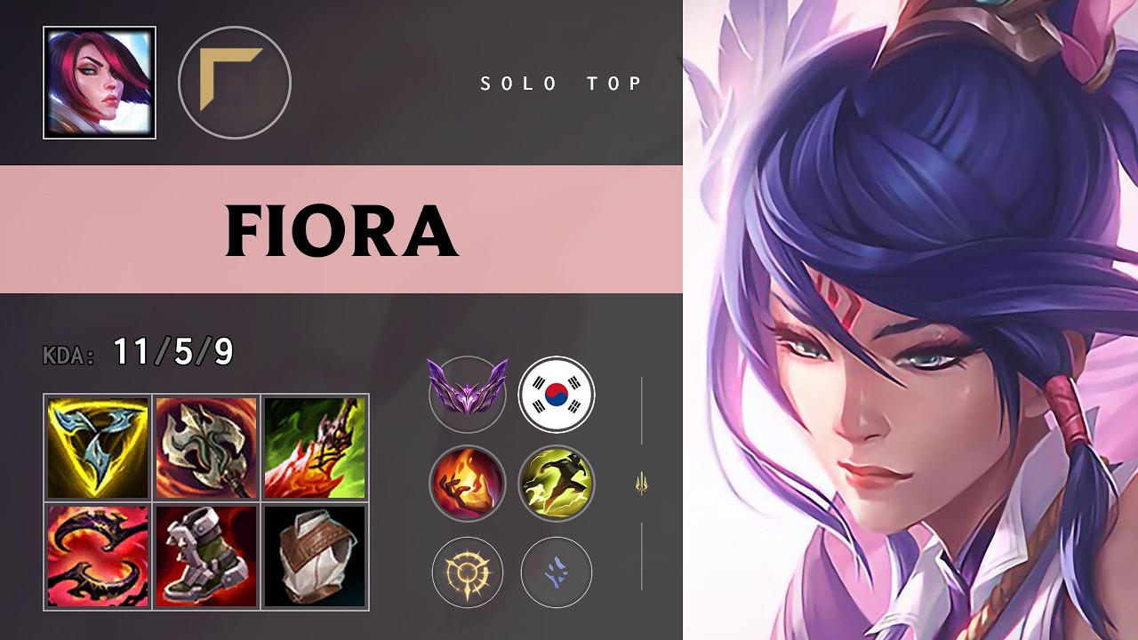 Fiora Top vs Kog'Maw (CFO Rest) - KR Master Patch 26.12