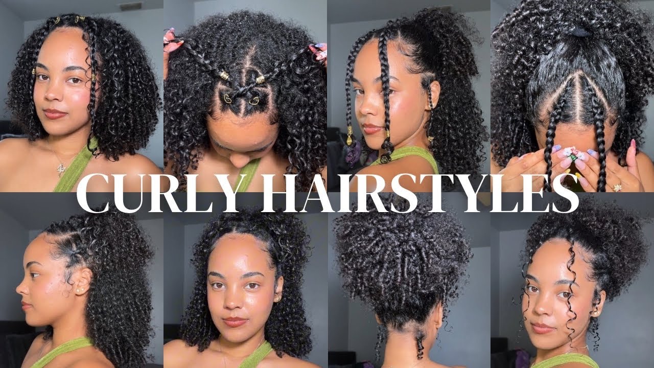 TUTORIAL | Curly Girl Hairstyles for School & Vacay | Type 3 hair | 3b/3c
