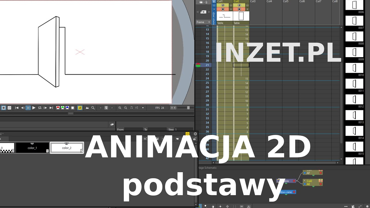 Podstawy animacji 2D: Otwieranie drzwi [ Darmowy program do animacji OpenToonz ]