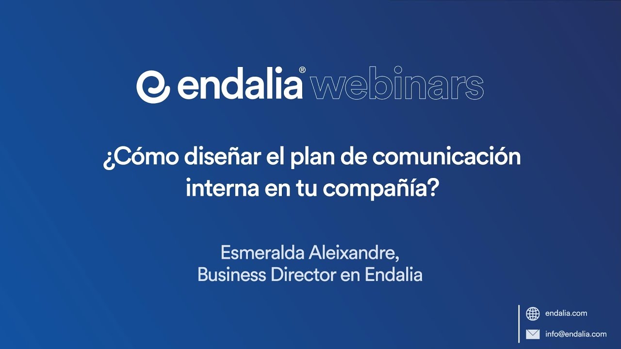 📣 EndaliaWebinars - Plan de comunicación interna