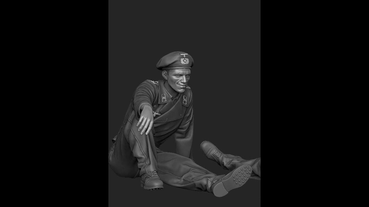 Unboxing 1/35 scale Panzerart Miniatures FI35-073 Sitting German tanker