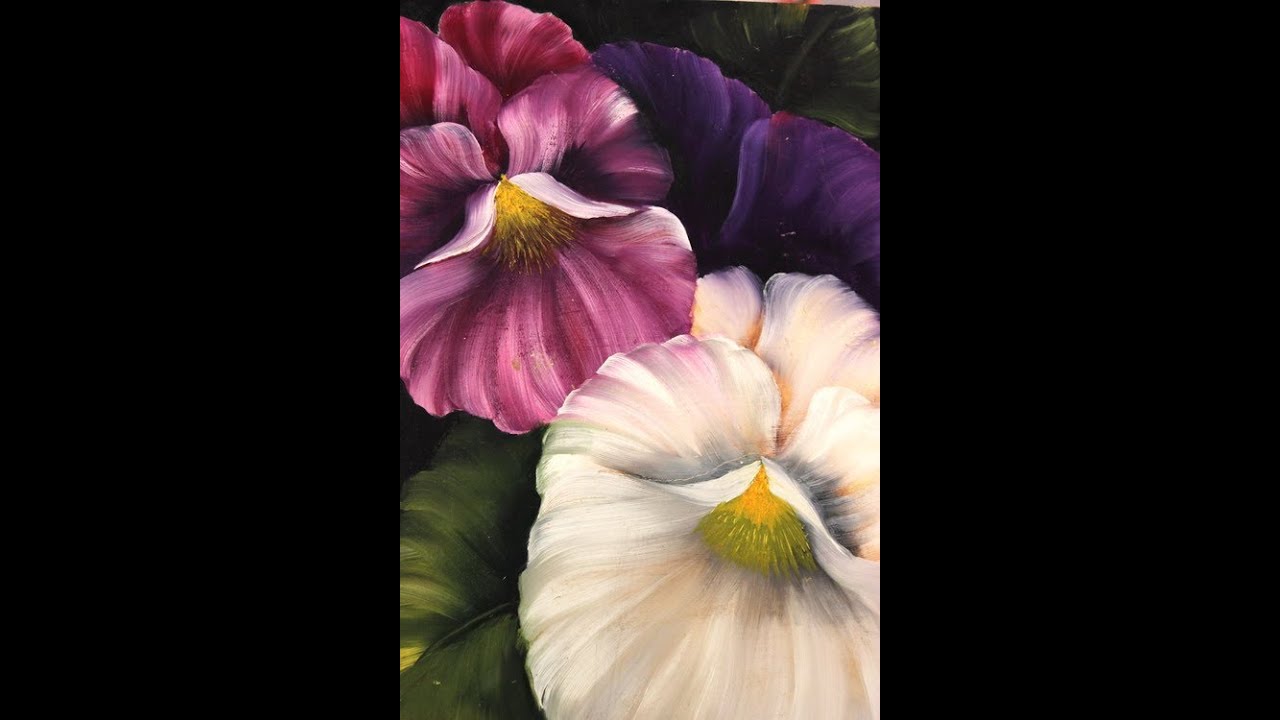 Como pintar flores - Pinceladas de  Silvia Mongelos