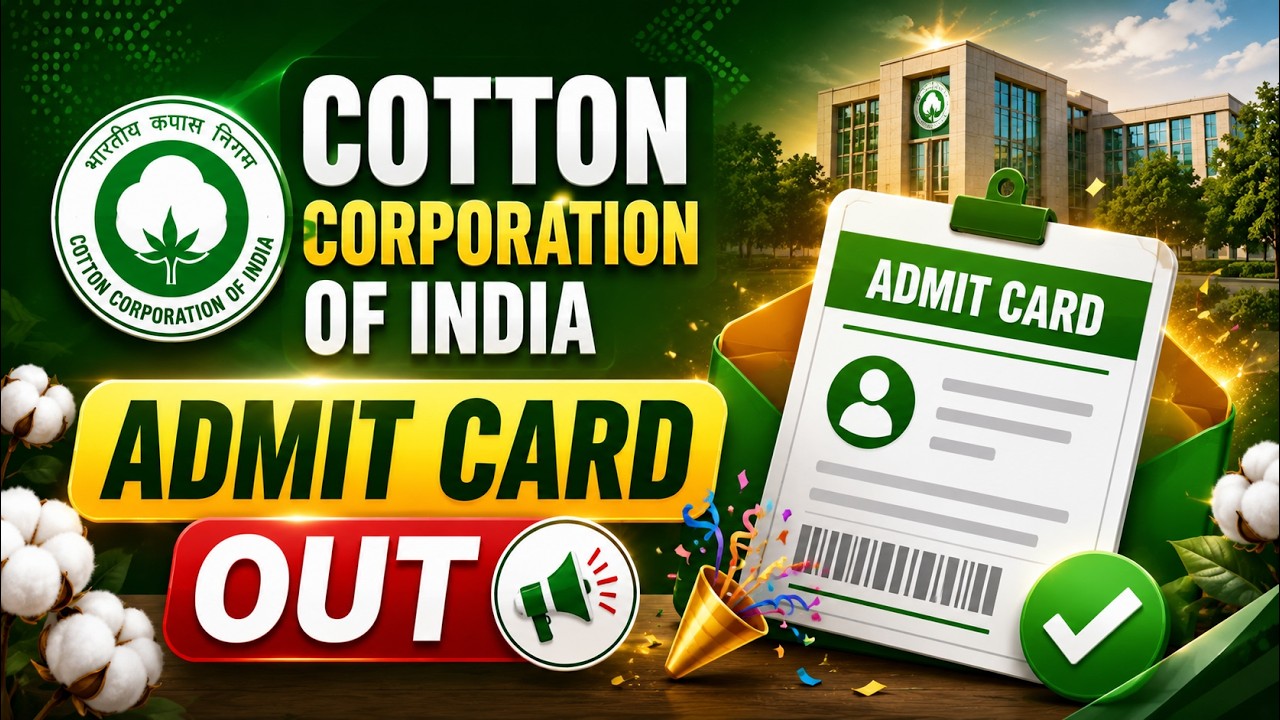 Cotton Corporation of India Admit Card out 🎉 #cci #admitcard