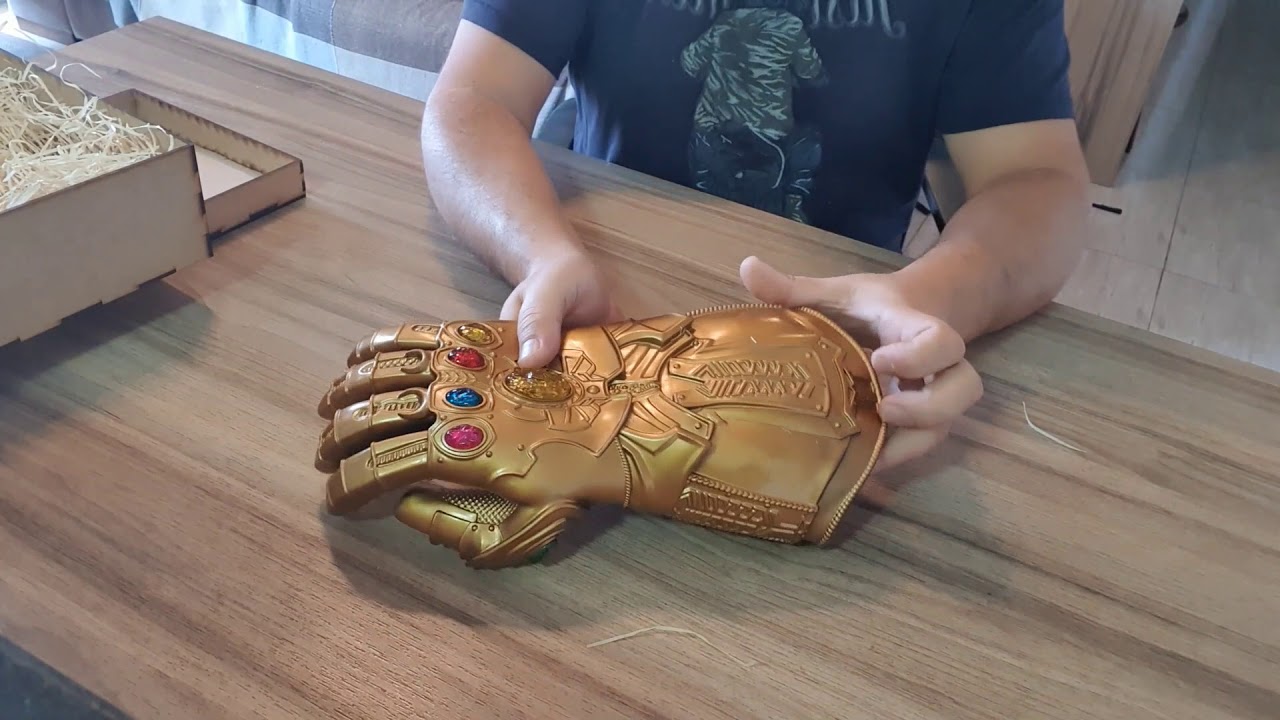unboxing manopla do infinito thanos led vingadores