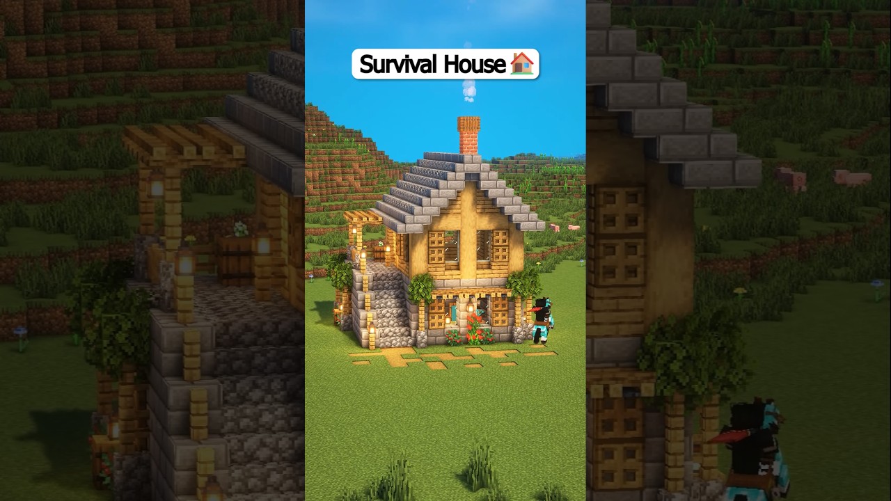 Easy Survival House 🏠 #minecraft