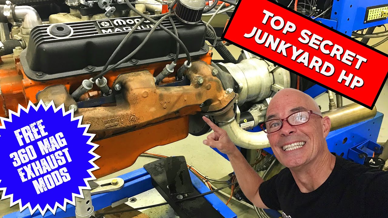 DODGE 360 MAGNUM -TOP SECRET (FREE) JUNKYARD EXHAUST UPGRADE!!