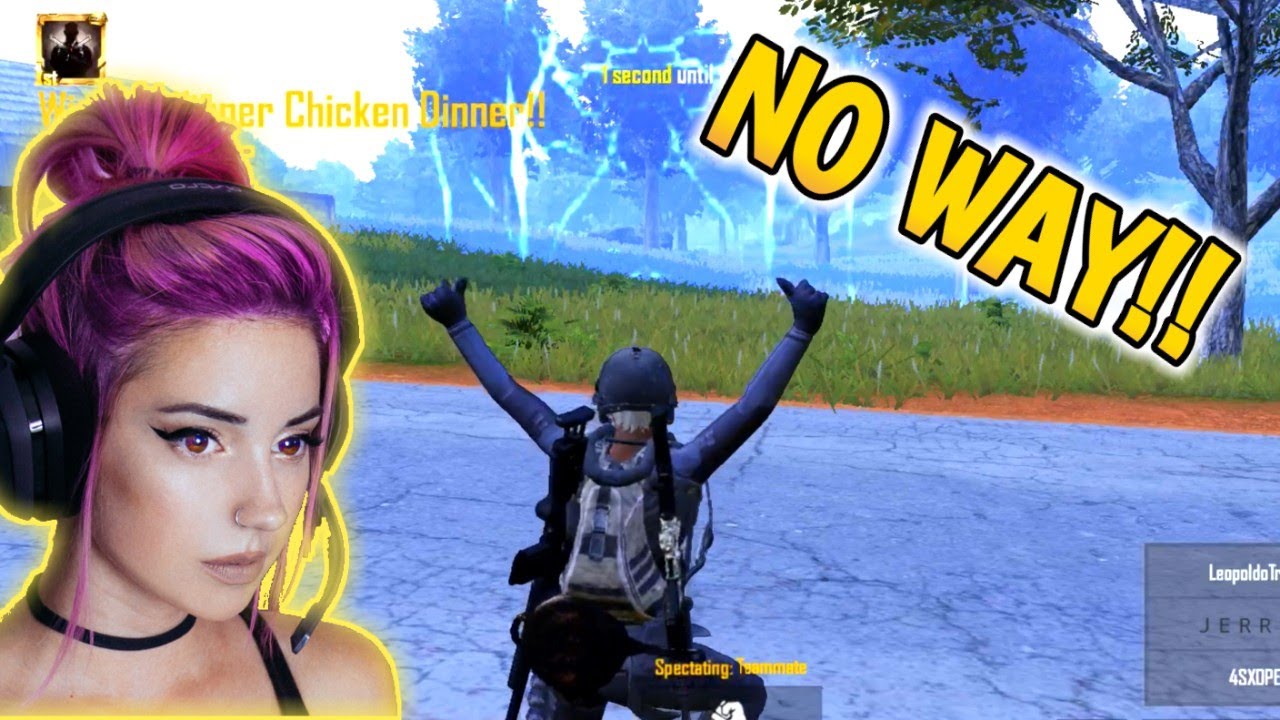 Pro Girl PUBG Player Carries Squad To Chicken Dinner