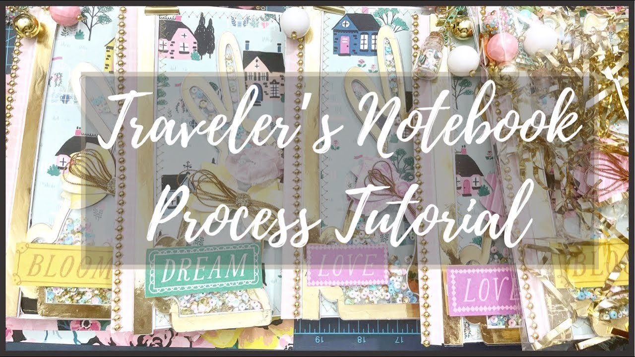 PROCESS TUTORIAL | TRAVELERS NOTEBOOK INSERT | SPRING |SHAKER PAGE| GARDEN PARTY