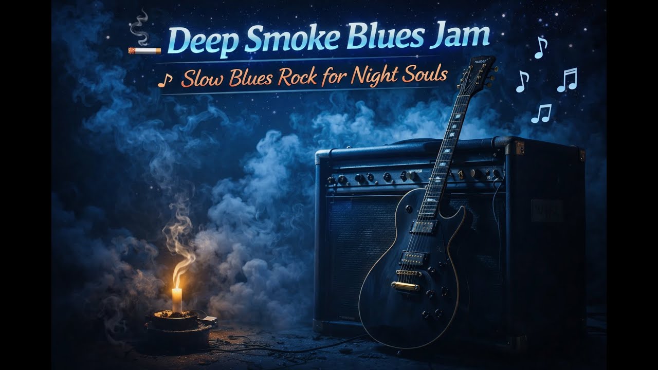 🚬 Deep Smoke Blues Jam | Slow Blues Rock for Night Souls