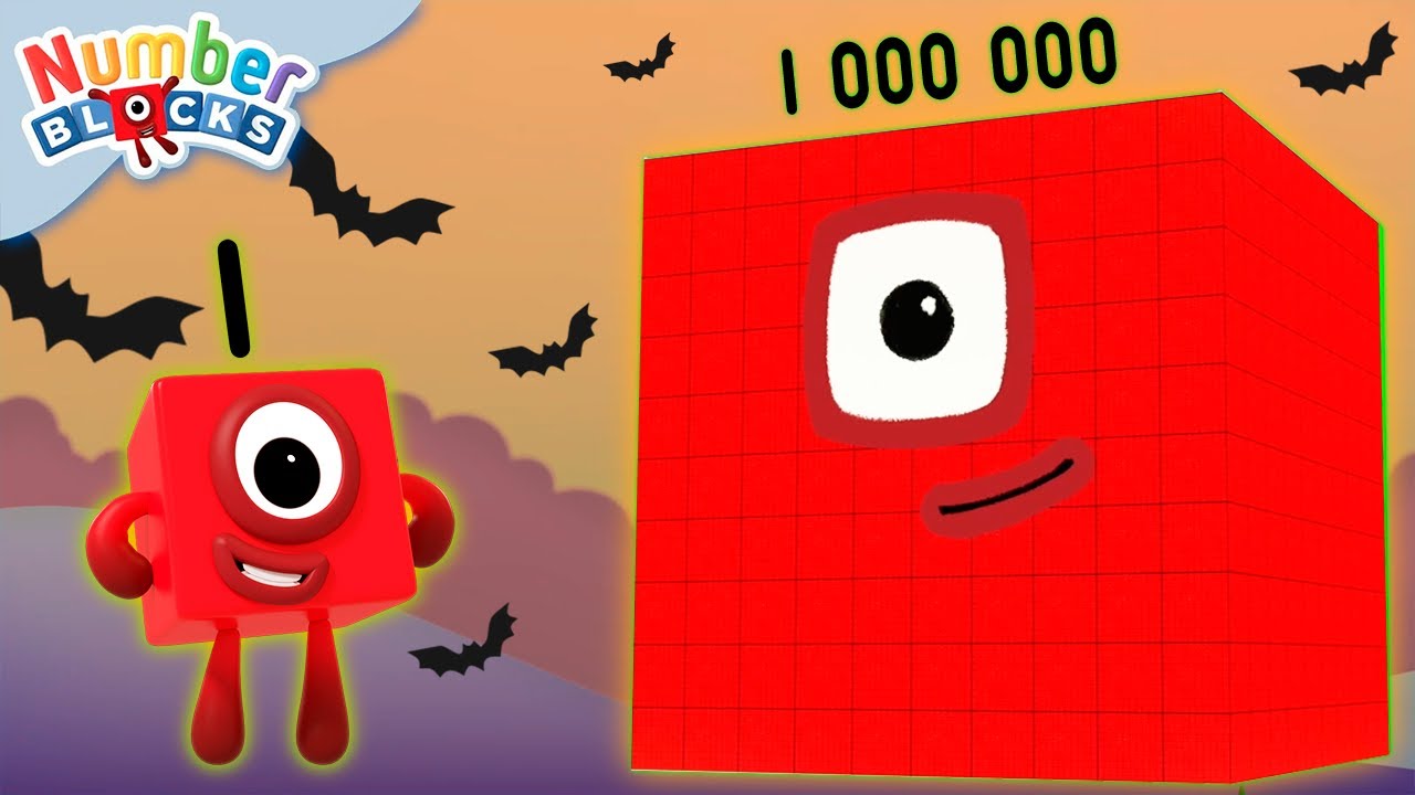 An Halloween von 1 bis 1000000 zählen 🦇 | Vollständige Episoden | Nummernblöcke auf Deutsch