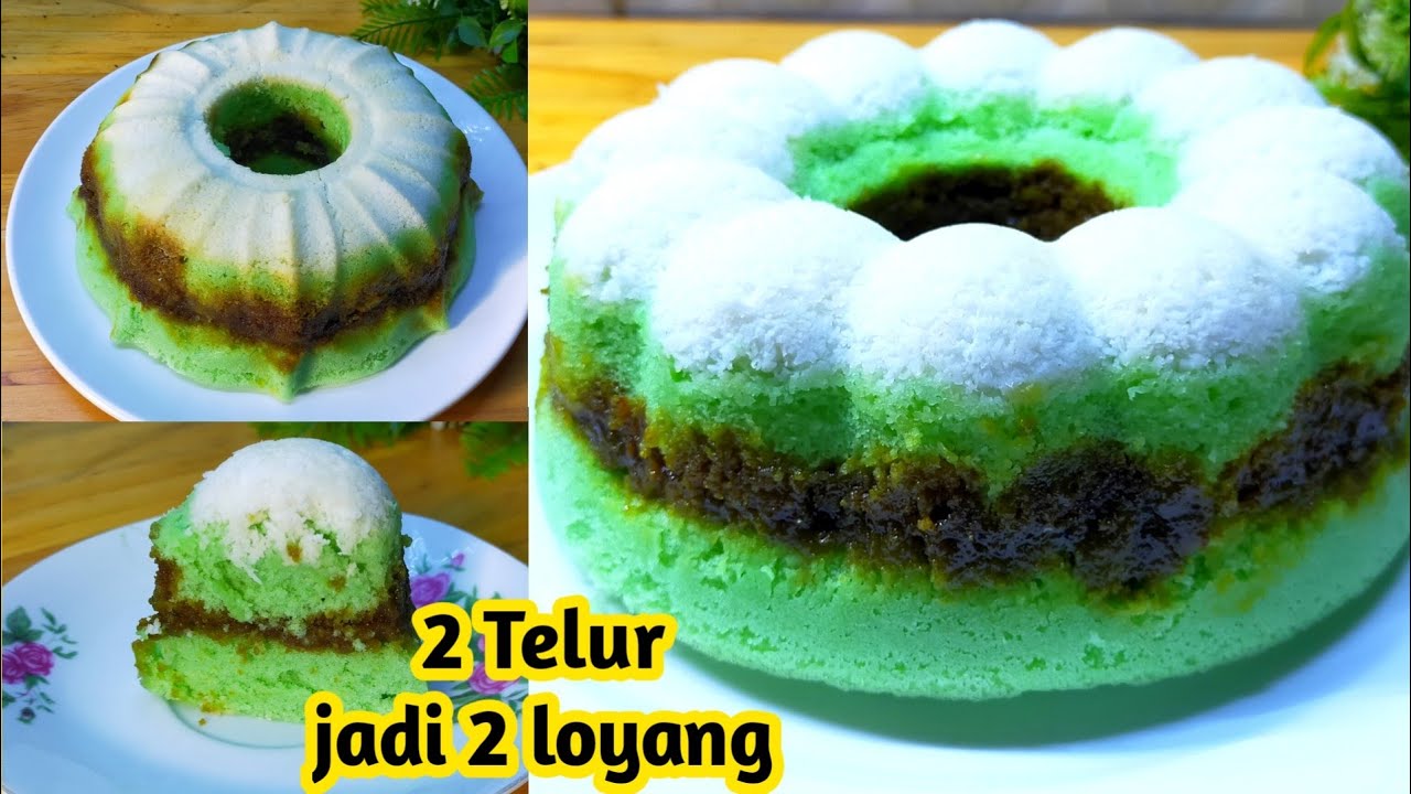 Hanya Menggunakan 2 telur Untuk Dua Loyang Kue Putu Ayu Jumbo Gula Merah