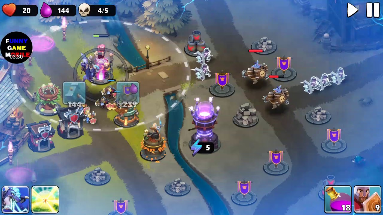 FGMobile - Castle Creeps TD: Chapter 46 - Level 183 - Darkening Paths ( Without Sentinel )