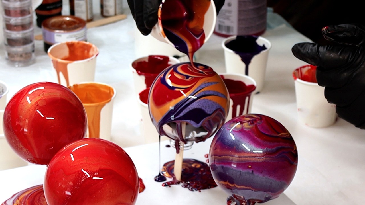 STOP Buying Expensive Ornaments! Make Your OWN Paint Pouring Decorations.
