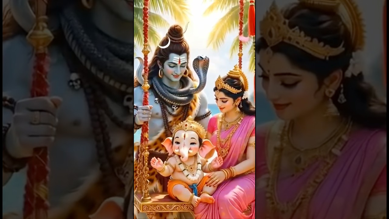 भोले बाबा जी गनेश जी को झूला झूला रहे हैं ❤️🚩🚩 #saritakifamily #bholenath #ganesh #rambhakt #sorts